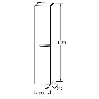 Пенал Jacob Delafon Nona EB1892RRU-442 30 см антрацит